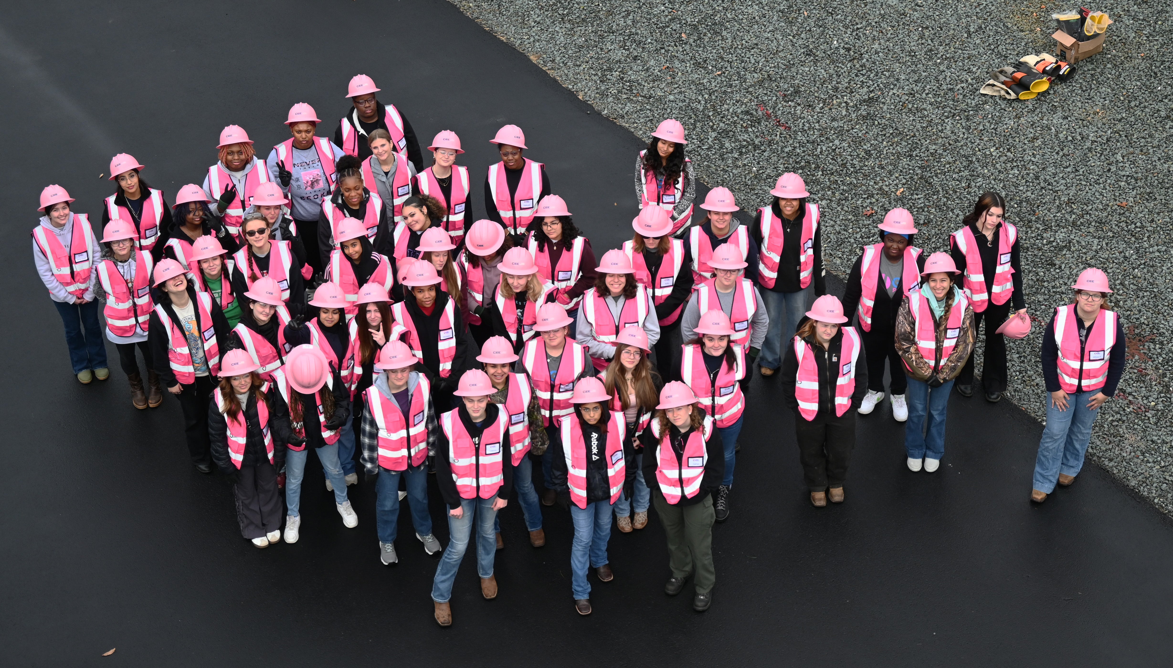 Girl Power Overhead Group Photo