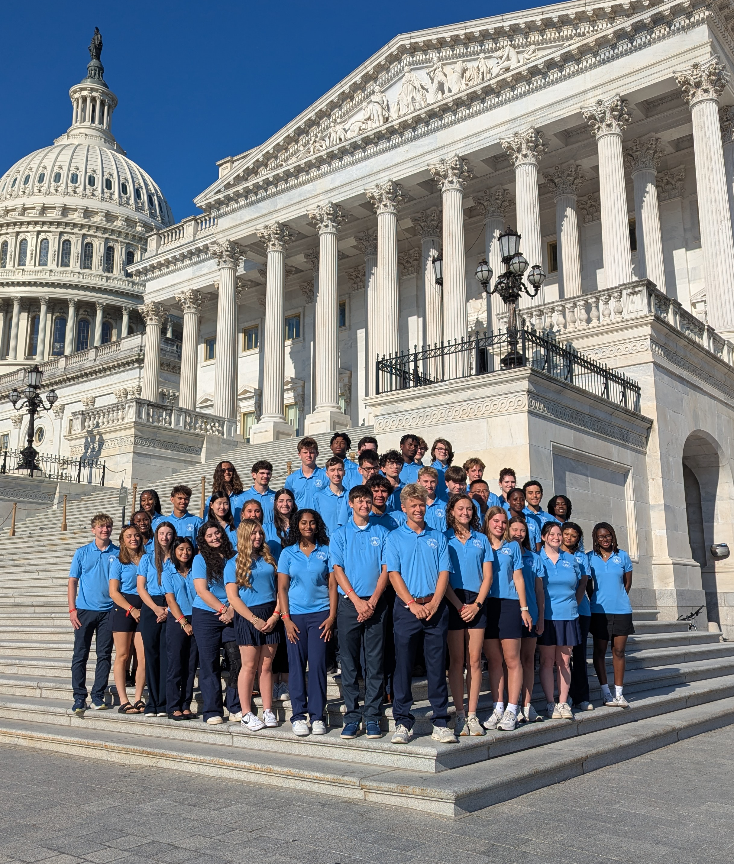 Youth tour 27 in front of the US Capitol